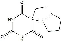 5-Ethyl-5-(1-pyrrolidinyl)barbituric acid Struktur