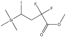 2,2-Difluoro-4-iodo-4-(trimethylsilyl)butanoic acid methyl ester Struktur