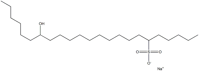 17-Hydroxytricosane-6-sulfonic acid sodium salt Struktur