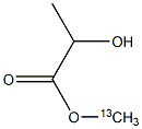 2-Hydroxy(1-13C)propionic acid methyl ester Struktur