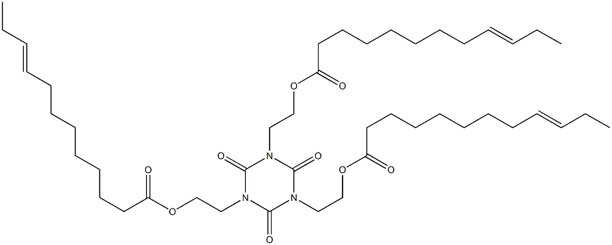 1,3,5-Tris[2-(9-dodecenoyloxy)ethyl]hexahydro-1,3,5-triazine-2,4,6-trione Struktur