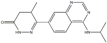 4,5-Dihydro-5-methyl-6-(4-isopropylaminoquinazolin-7-yl)pyridazin-3(2H)-one Struktur