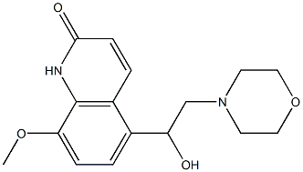 8-Methoxy-5-(1-hydroxy-2-morpholinoethyl)-2(1H)-quinolone Struktur