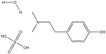 Hordenine sulfate monohydrate Struktur