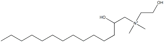 2-Hydroxy-N-(2-hydroxyethyl)-N,N-dimethyl-1-tetradecanaminium Struktur