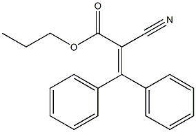 2-Cyano-3,3-diphenylpropenoic acid propyl ester Struktur