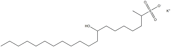 8-Hydroxyicosane-2-sulfonic acid potassium salt Struktur