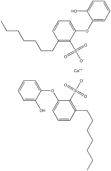 Bis(2'-hydroxy-3-heptyl[oxybisbenzene]-2-sulfonic acid)calcium salt Struktur