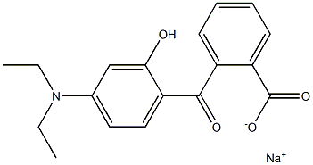 o-(4-Diethylamino-2-hydroxybenzoyl)benzoic acid sodium salt Struktur