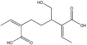 Bis[(E)-2-butenoic acid]1-(hydroxymethyl)-1,3-propanediyl ester Struktur