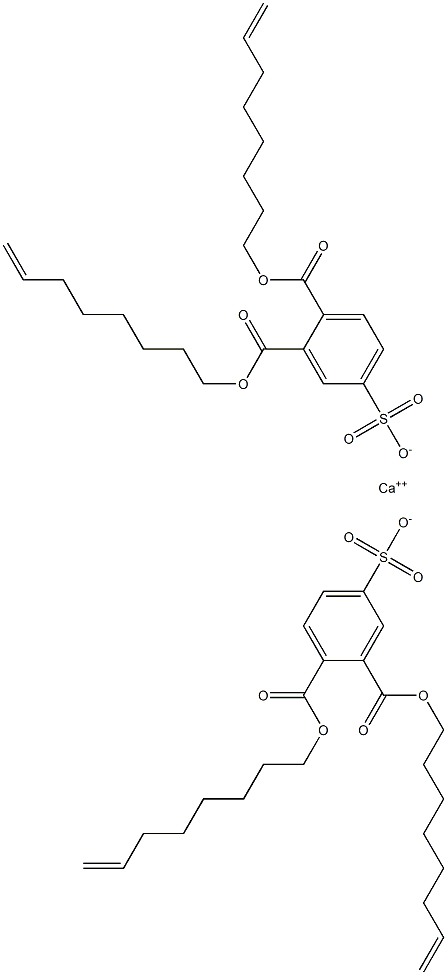 Bis[3,4-di(7-octenyloxycarbonyl)benzenesulfonic acid]calcium salt Struktur