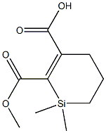 1,1-Dimethyl-1-sila-2-cyclohexene-2,3-bis(carboxylic acid methyl) ester Struktur