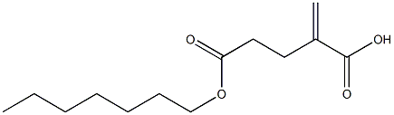 4-Methyleneglutaric acid hydrogen 1-heptyl ester Struktur