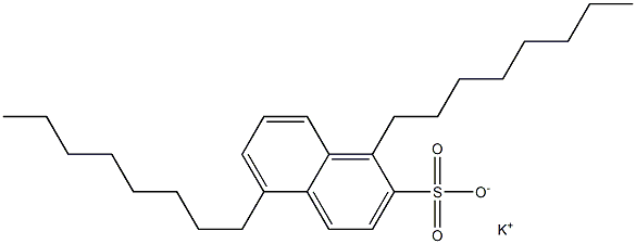 1,5-Dioctyl-2-naphthalenesulfonic acid potassium salt Struktur