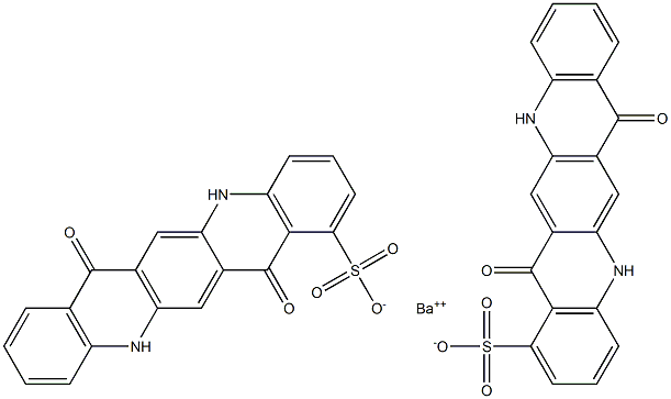 Bis[5,7,12,14-tetrahydro-7,14-dioxoquino[2,3-b]acridine-1-sulfonic acid]barium salt Struktur