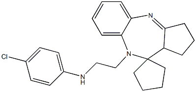 9-[2-(4-Chloroanilino)ethyl]-1,2,3,9,10,10a-hexahydrospiro[benzo[b]cyclopenta[e][1,4]diazepine-10,1'-cyclopentane] Struktur