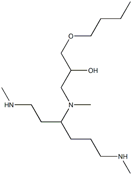 1-Butoxy-3-[N-methyl-N-[4-methylamino-1-(2-methylaminoethyl)butyl]amino]-2-propanol Struktur