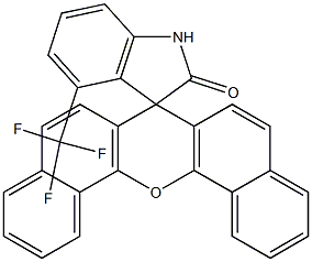 4'-(Trifluoromethyl)spiro[7H-dibenzo[c,h]xanthene-7,3'-[3H]indol]-2'(1'H)-one Struktur