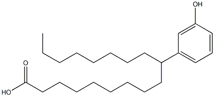 10-(3-Hydroxyphenyl)stearic acid Struktur