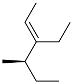 [R,(-)]-3-Ethyl-4-methyl-2-hexene Struktur