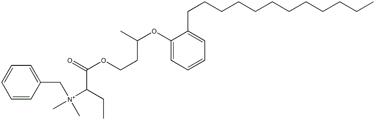 N,N-Dimethyl-N-benzyl-N-[1-[[3-(2-dodecylphenyloxy)butyl]oxycarbonyl]propyl]aminium Struktur