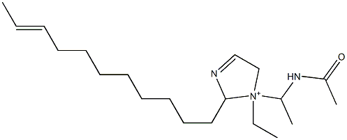 1-[1-(Acetylamino)ethyl]-1-ethyl-2-(9-undecenyl)-3-imidazoline-1-ium Struktur