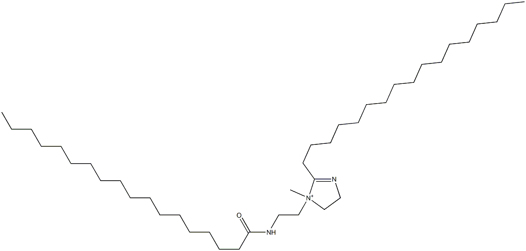 [2-Heptadecyl-4,5-dihydro-1-methyl-1-[2-[(1-oxooctadecyl)amino]ethyl]-1H-imidazol]-1-ium Struktur