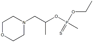 Methylphosphonothioic acid O-ethyl O-(1-methyl-2-morpholinoethyl) ester Struktur