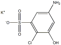 3-Amino-6-chloro-5-hydroxybenzenesulfonic acid potassium salt Struktur