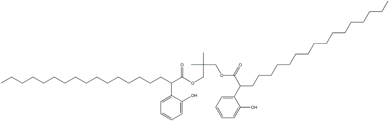 Bis[2-(2-hydroxyphenyl)stearic acid]2,2-dimethylpropane-1,3-diyl ester Struktur