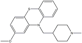 2-Methoxy-10-[(1-methyl-4-piperidinyl)methyl]-10H-phenothiazine Struktur