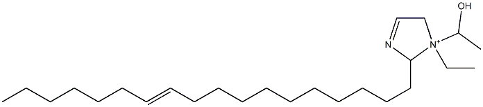 1-Ethyl-1-(1-hydroxyethyl)-2-(11-octadecenyl)-3-imidazoline-1-ium Struktur