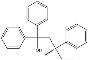 [S,(+)]-3-Methyl-1,1,3-triphenyl-1-pentanol Struktur