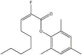 (E)-2-Fluoro-2-nonenoic acid 2,4,6-trimethylphenyl ester Struktur