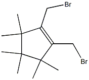 1,2-Bis(bromomethyl)-3,3,4,4,5,5-hexamethylcyclopentene Struktur