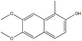 1-Methyl-6,7-dimethoxy-2-naphthol Struktur