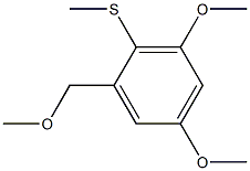 3,5-Dimethoxy-1-methoxymethyl-2-methylthiobenzene Struktur