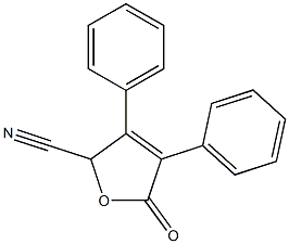 2,5-Dihydro-3-phenyl-4-phenyl-5-oxo-2-furancarbonitrile Struktur