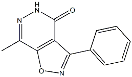 3-Phenyl-7-methylisoxazolo[4,5-d]pyridazin-4(5H)-one Struktur