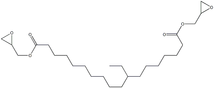 8-Ethyloctadecanedioic acid diglycidyl ester Struktur