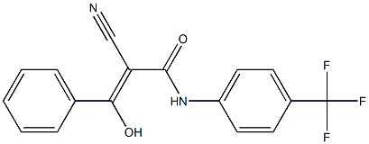 2-Cyano-3-hydroxy-3-[phenyl]-N-[4-trifluoromethylphenyl]acrylamide Struktur