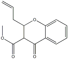 3,4-Dihydro-4-oxo-2-(2-propenyl)-2H-1-benzopyran-3-carboxylic acid methyl ester Struktur