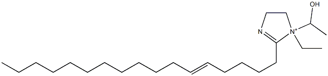 1-Ethyl-2-(5-heptadecenyl)-1-(1-hydroxyethyl)-2-imidazoline-1-ium Struktur