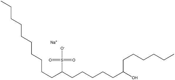 17-Hydroxytricosane-11-sulfonic acid sodium salt Struktur