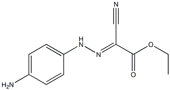 2-[2-(4-Aminophenyl)hydrazono]-2-cyanoacetic acid ethyl ester Struktur