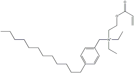 4-Dodecyl-N,N-diethyl-N-[2-[(1-oxo-2-propenyl)oxy]ethyl]benzenemethanaminium Struktur