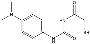 1-(4-Dimethylaminophenyl)-3-(mercaptoacetyl)urea Struktur