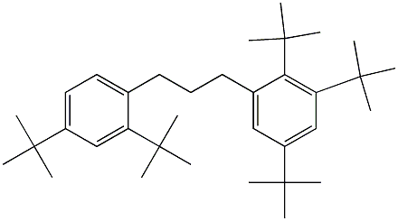 1-(2,3,5-Tri-tert-butylphenyl)-3-(2,4-di-tert-butylphenyl)propane Struktur