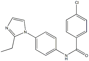 1-[4-(4-Chlorobenzoylamino)phenyl]-2-ethyl-1H-imidazole Struktur