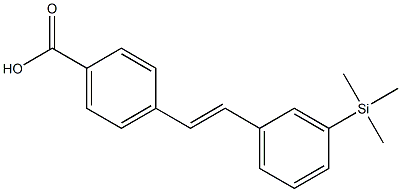 4-[(E)-2-(3-Trimethylsilylphenyl)ethenyl]benzoic acid Struktur